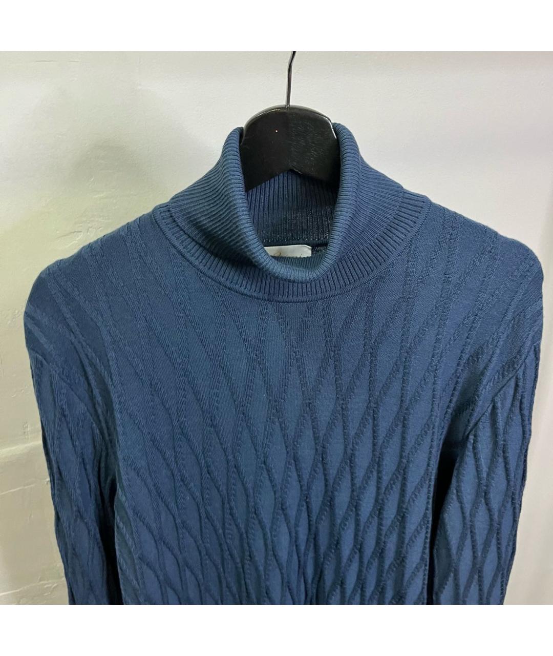 BRIONI Темно-синяя шерстяная водолазка, фото 2
