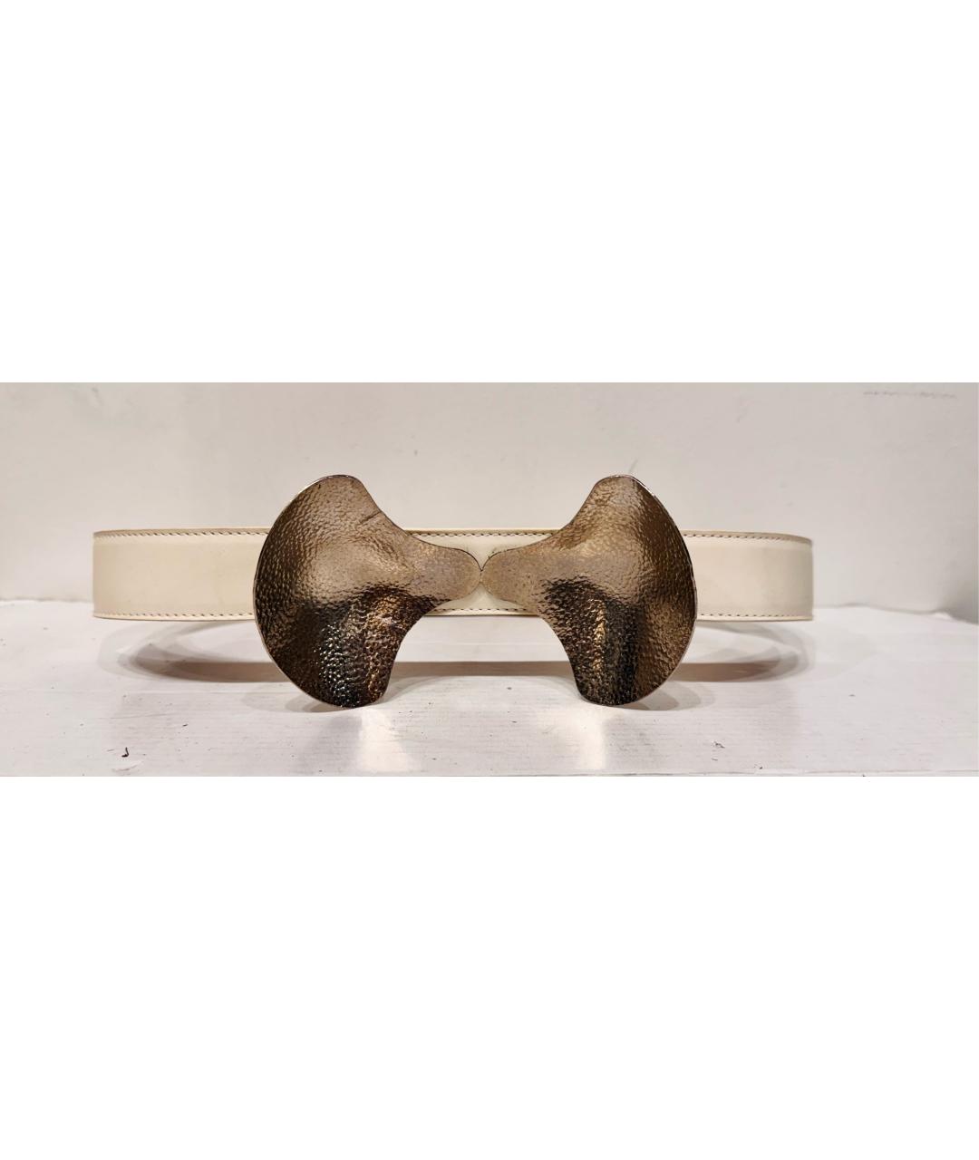 ALEXANDER MCQUEEN Белый кожаный ремень, фото 8