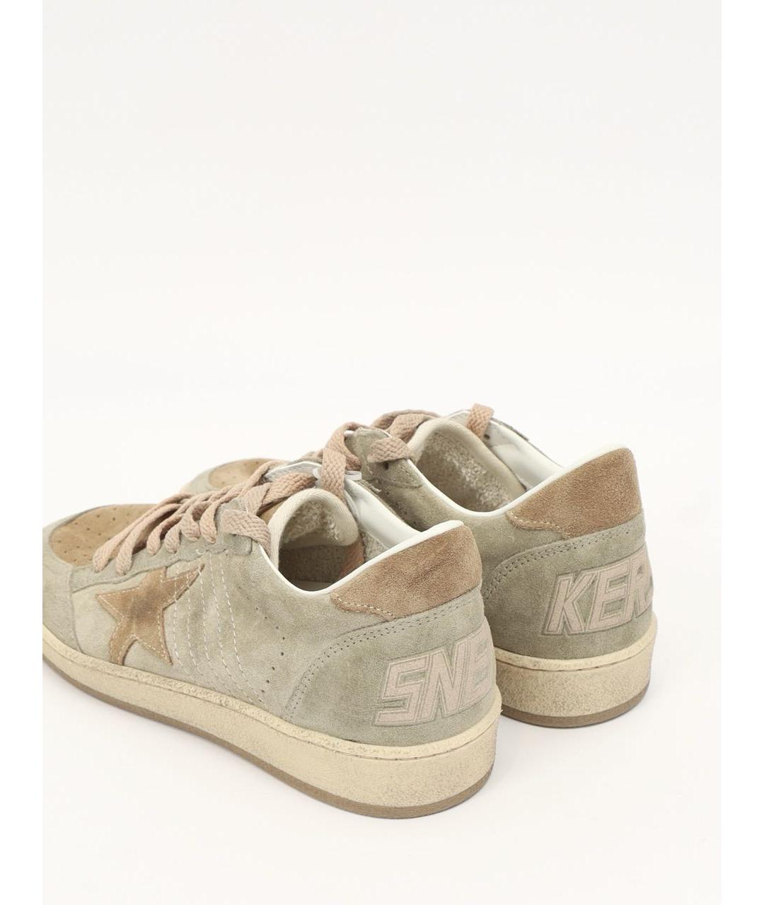 GOLDEN GOOSE DELUXE BRAND Бежевые замшевые кеды, фото 7