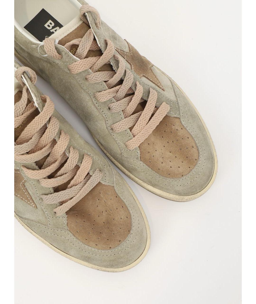 GOLDEN GOOSE DELUXE BRAND Бежевые замшевые кеды, фото 5