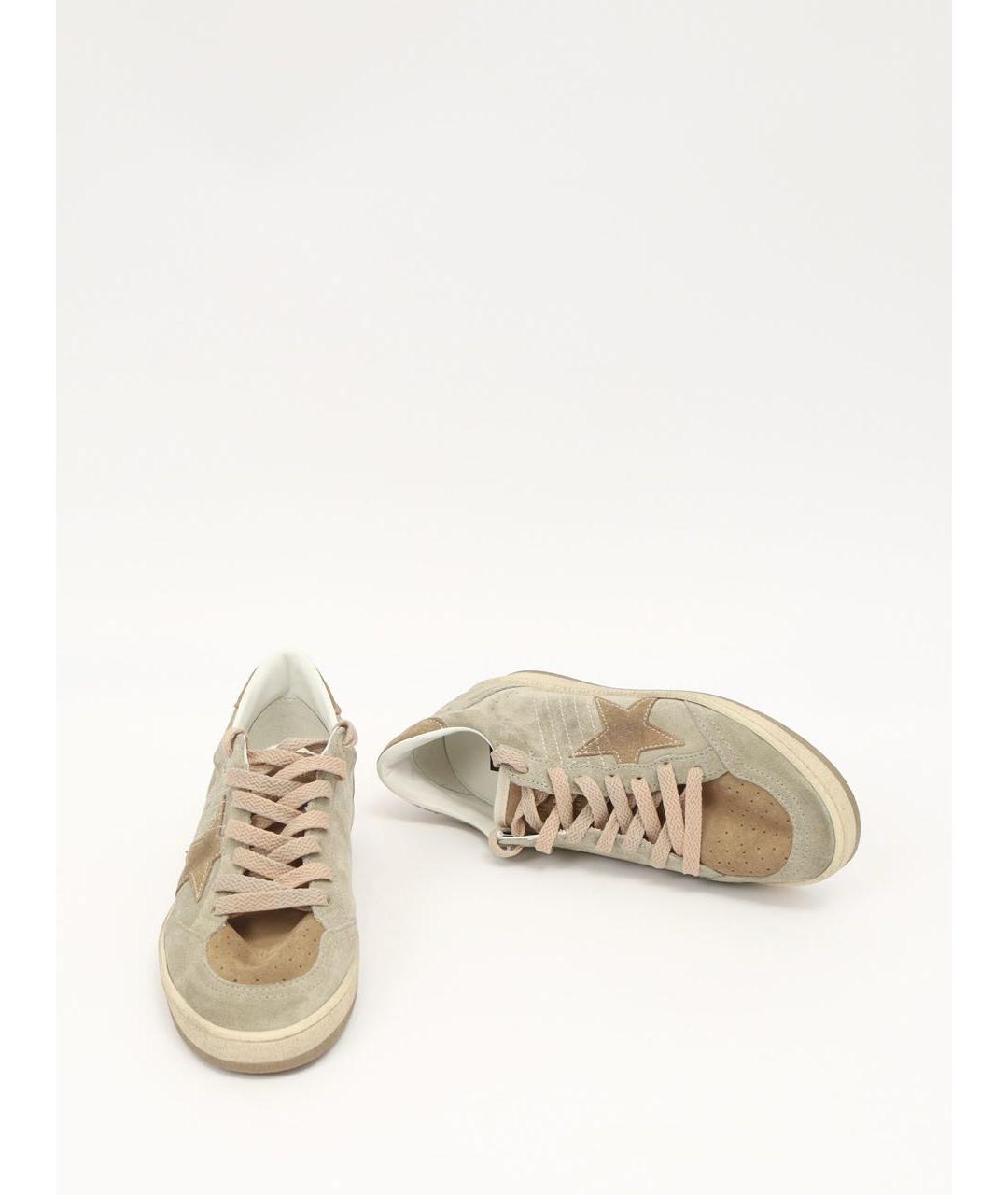 GOLDEN GOOSE DELUXE BRAND Бежевые замшевые кеды, фото 8