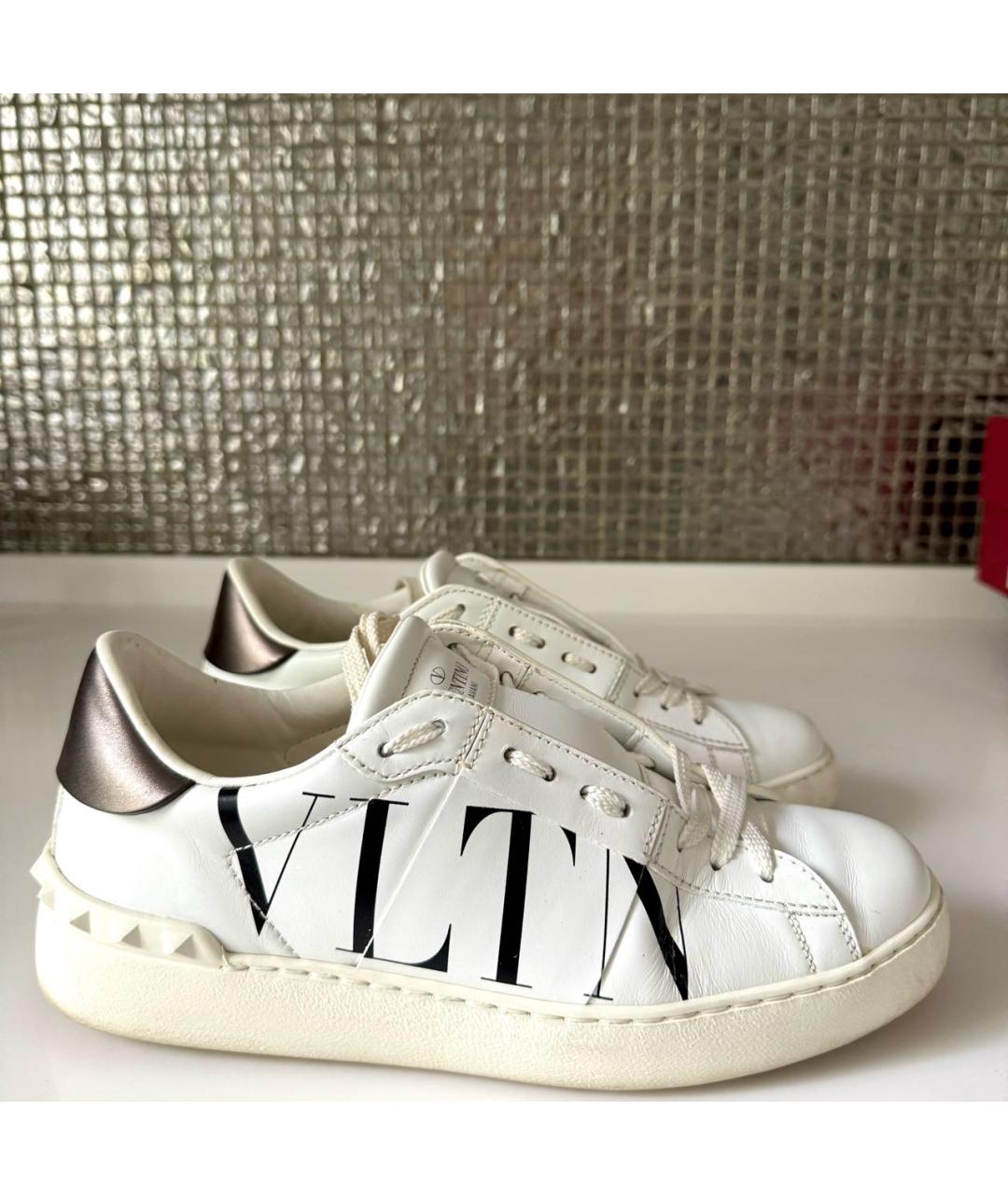 VALENTINO Белые кожаные кроссовки, фото 6