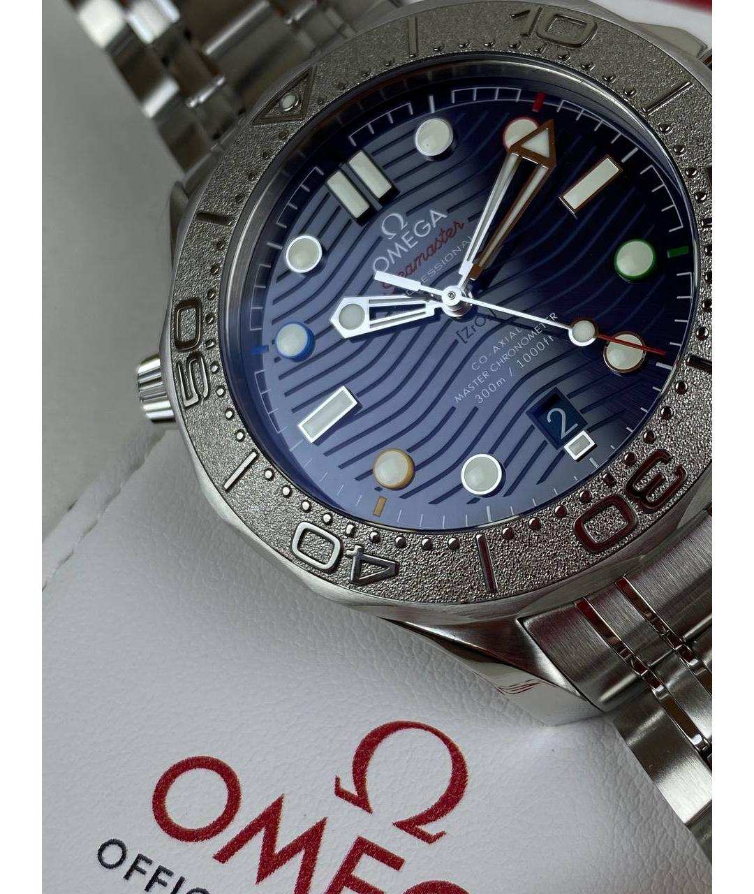 OMEGA Темно-синие часы, фото 4