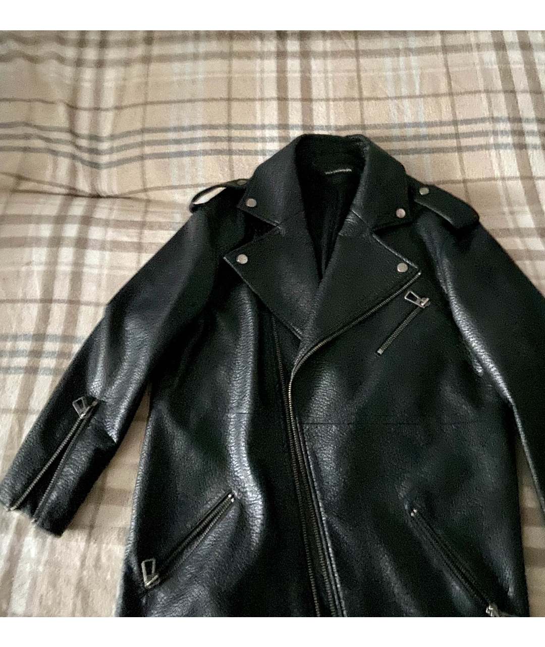 VIKA GAZINSKAYA Черная полиуретановая куртка, фото 6