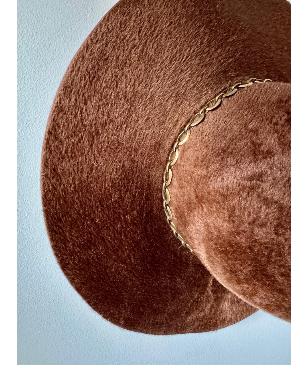 UNDERCOVER Коричневая шерстяная шляпа, фото 3