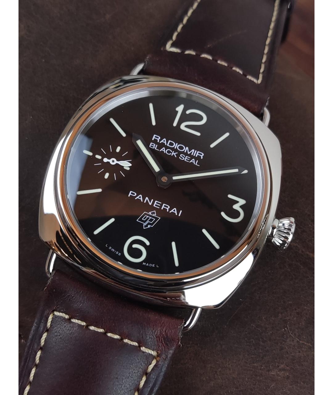 PANERAI Черные стальные часы, фото 3