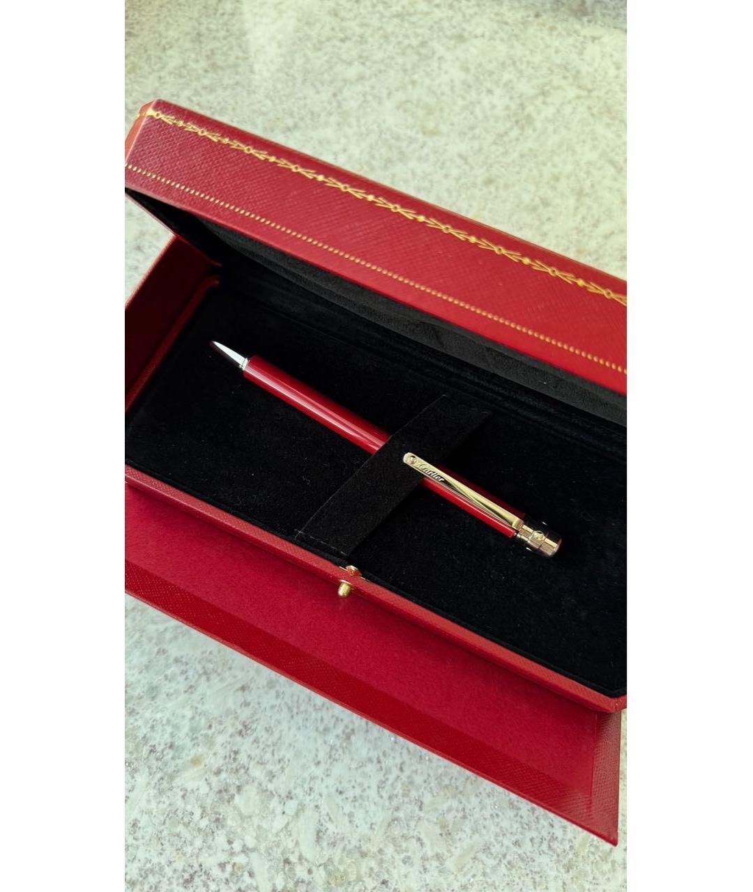 CARTIER Бордовая шариковая ручка, фото 4