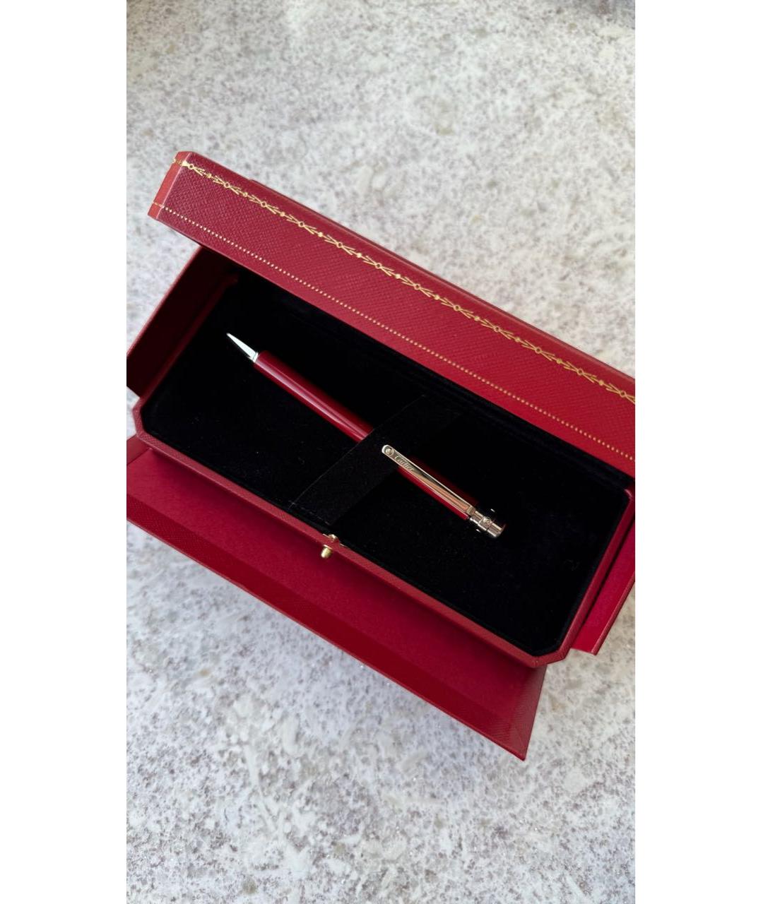 CARTIER Бордовая шариковая ручка, фото 3