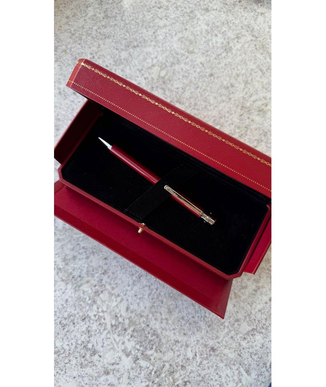 CARTIER Бордовая шариковая ручка, фото 2