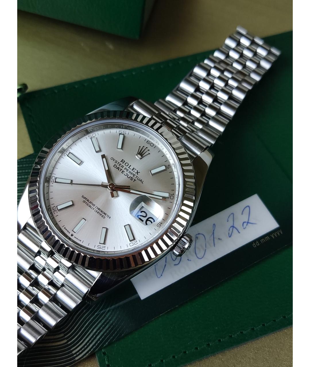 ROLEX Серебряные часы из белого золота, фото 3