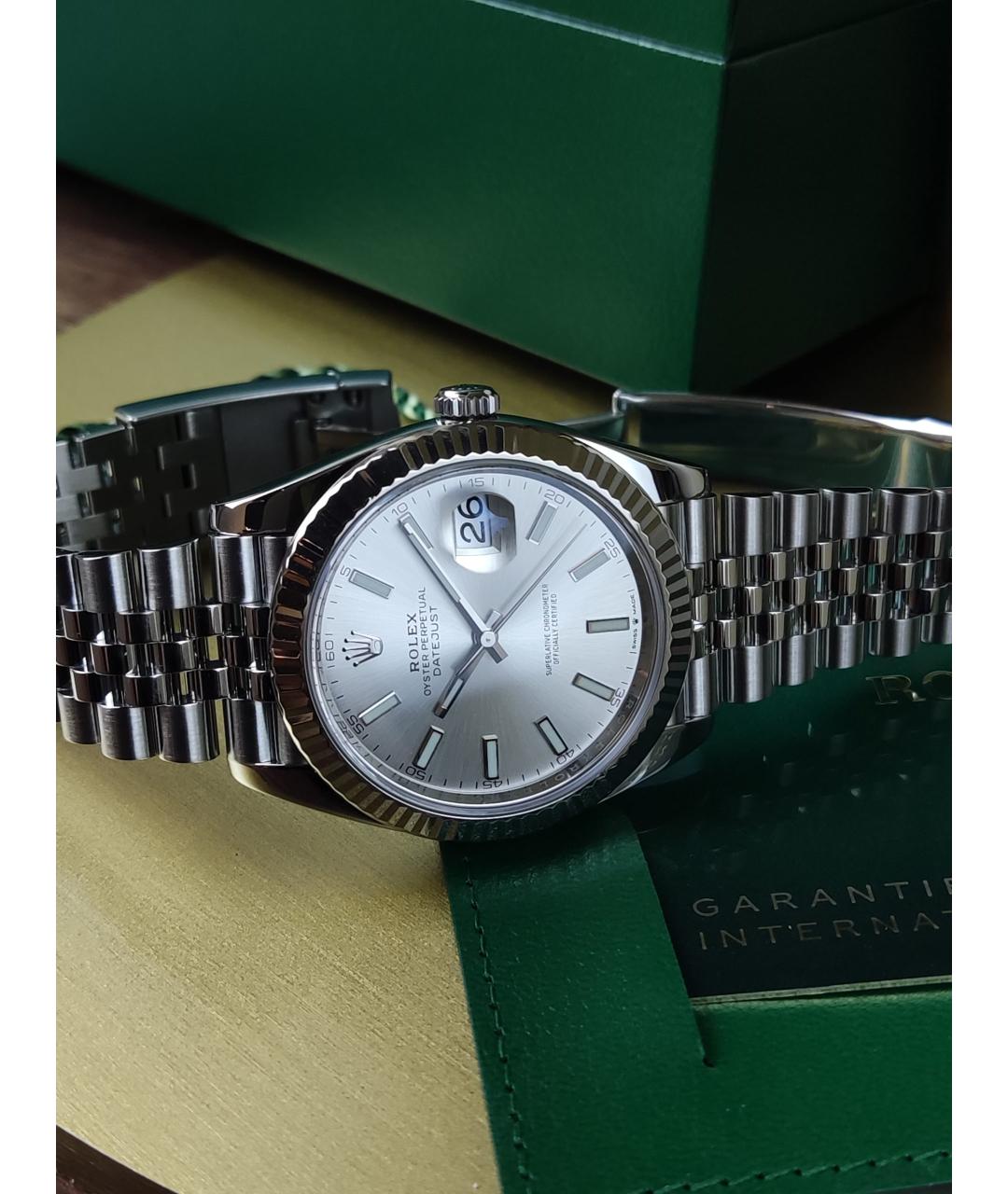 ROLEX Серебряные часы из белого золота, фото 5