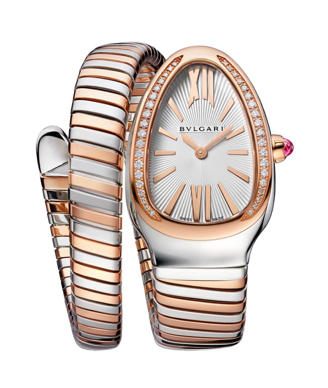 BVLGARI Серебряные часы из розового золота, фото 1