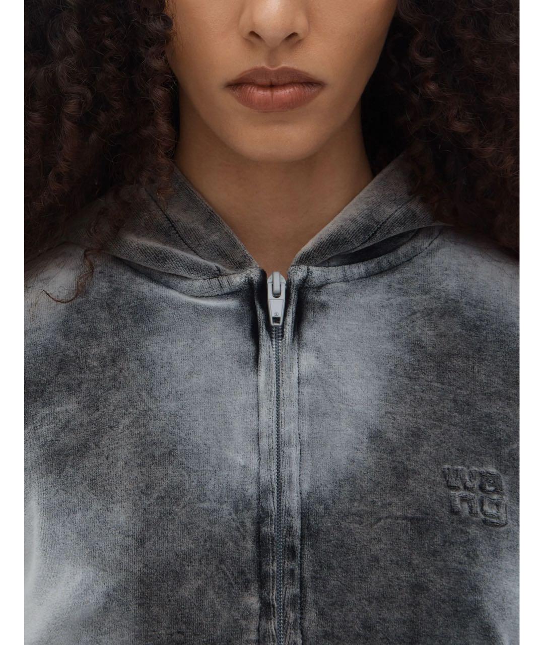 ALEXANDER WANG Серый бархатный костюм с брюками, фото 4