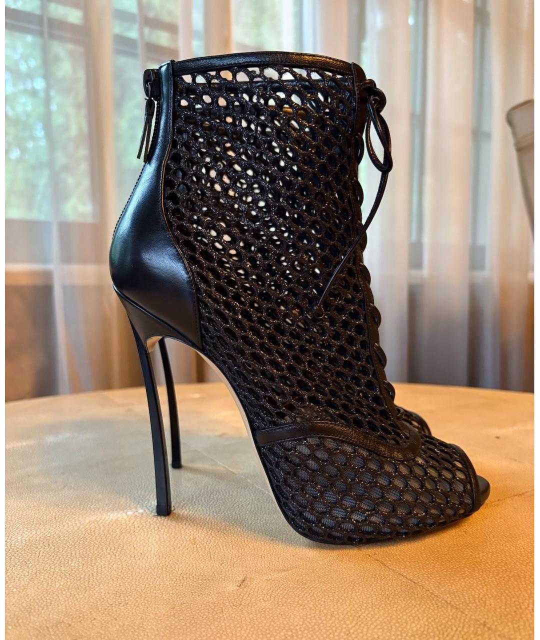 CASADEI Черные кожаные ботильоны, фото 4