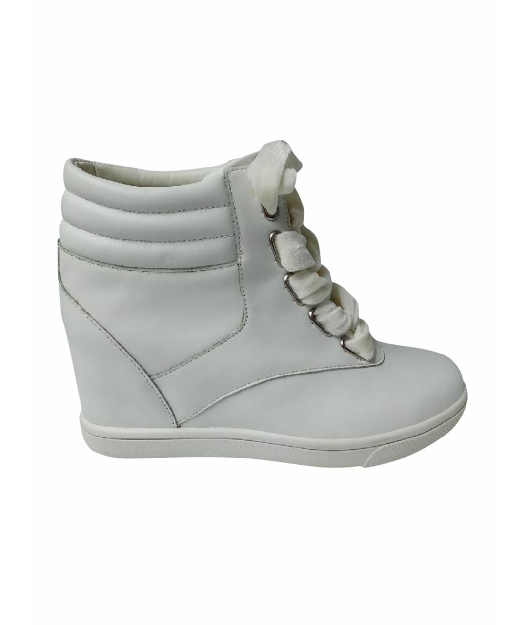 JUICY COUTURE Белые кожаные ботинки, фото 1