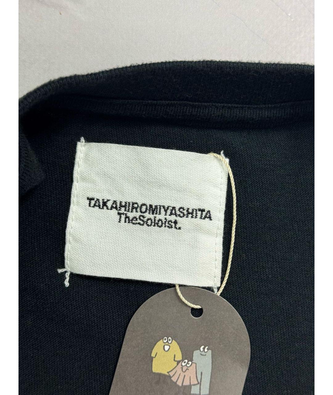 TAKAHIROMIYASHITA THE SOLOIST Черная хлопковая футболка, фото 7