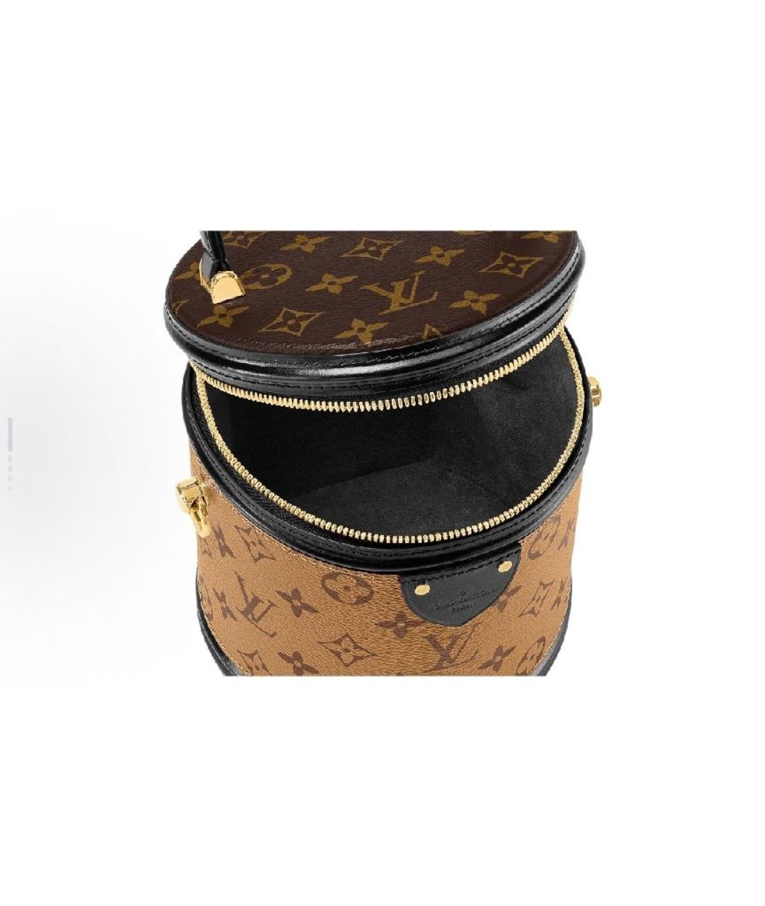 LOUIS VUITTON Коричневая кожаная сумка через плечо, фото 6