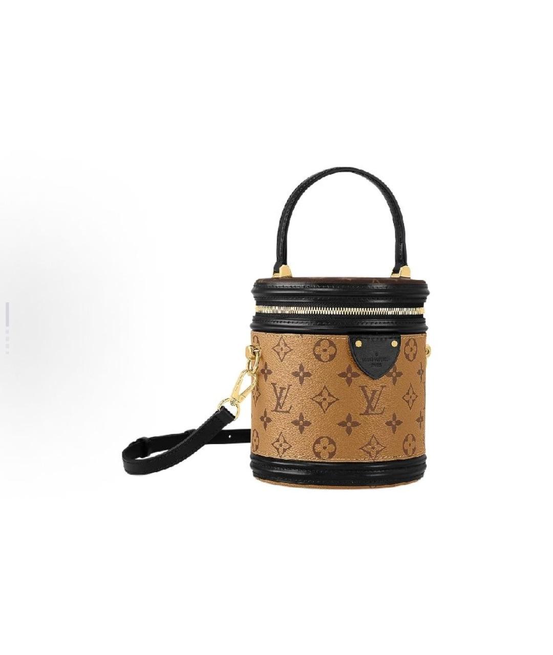 LOUIS VUITTON Коричневая кожаная сумка через плечо, фото 2