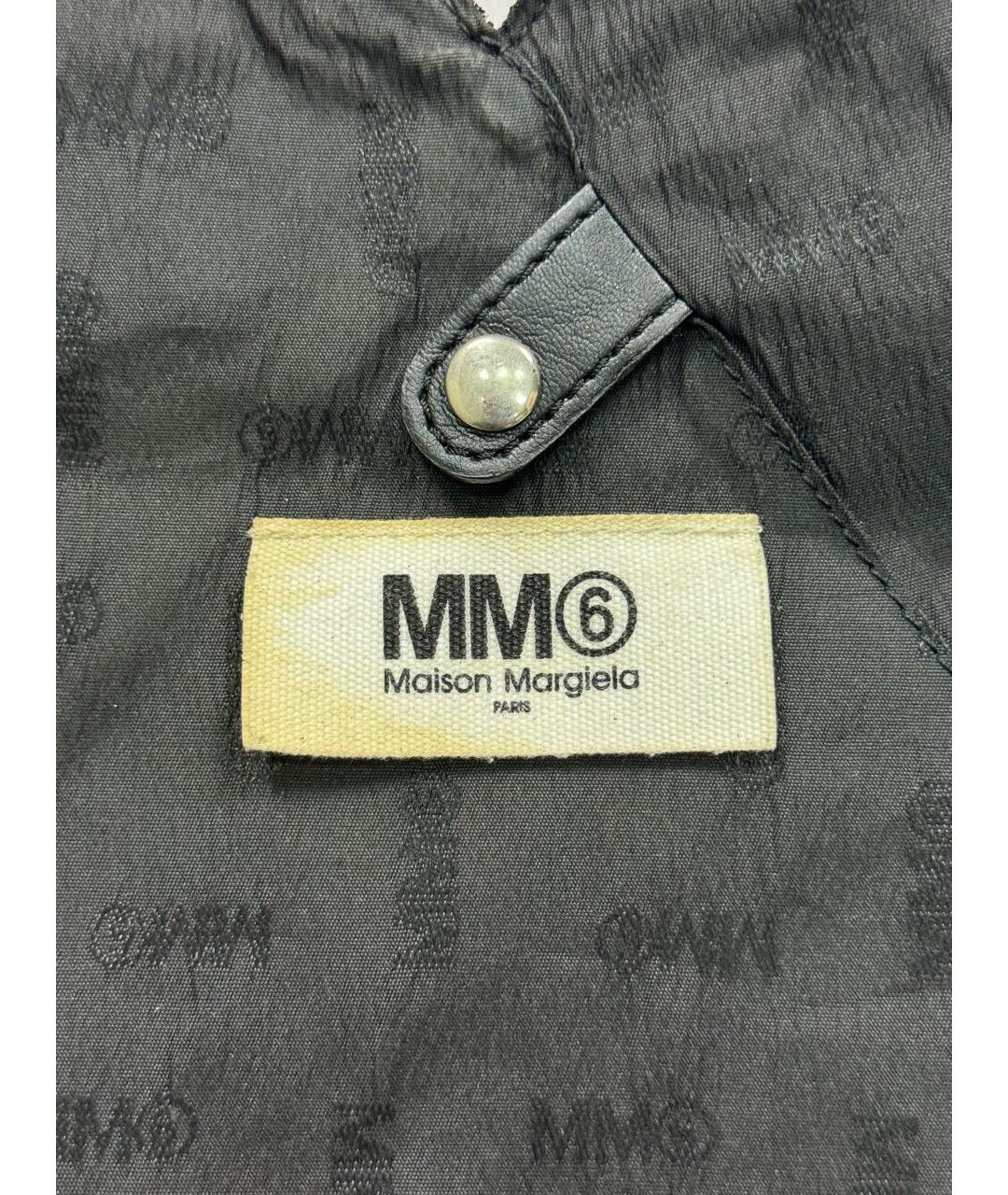 MM6 MAISON MARGIELA Черная кожаная сумка через плечо, фото 7