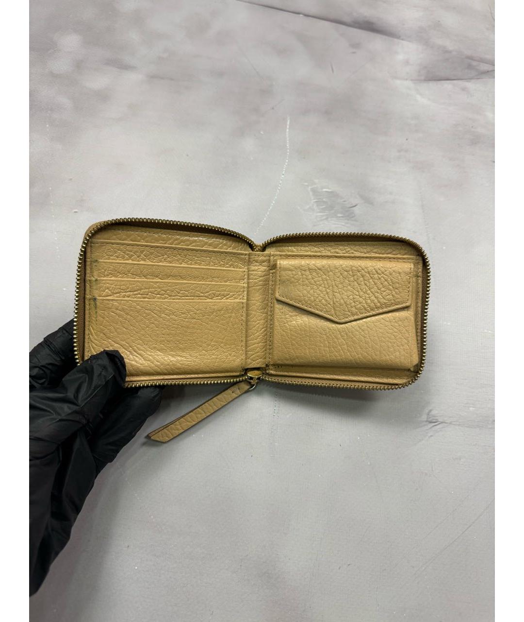 MAISON MARGIELA Коричневый кожаный кошелек, фото 4