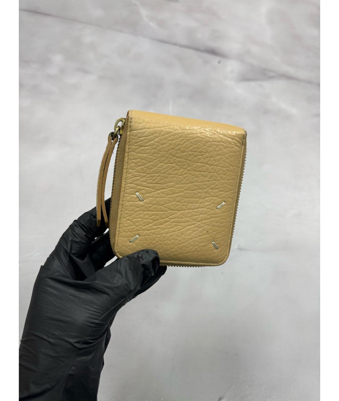 MAISON MARGIELA Коричневый кожаный кошелек, фото 2