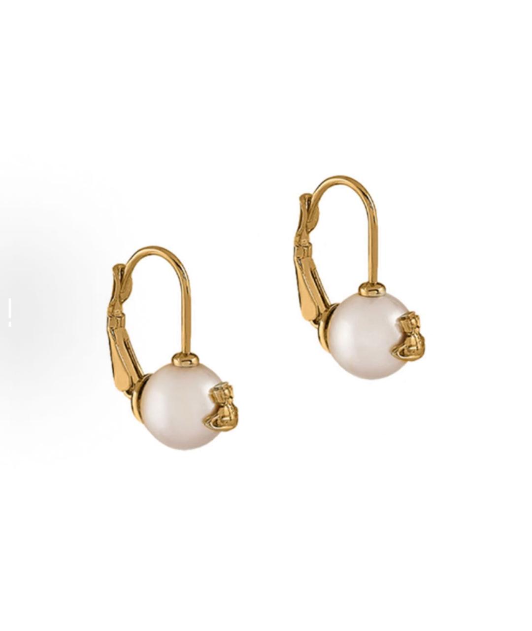 VIVIENNE WESTWOOD Золотые жемчужные серьги, фото 5