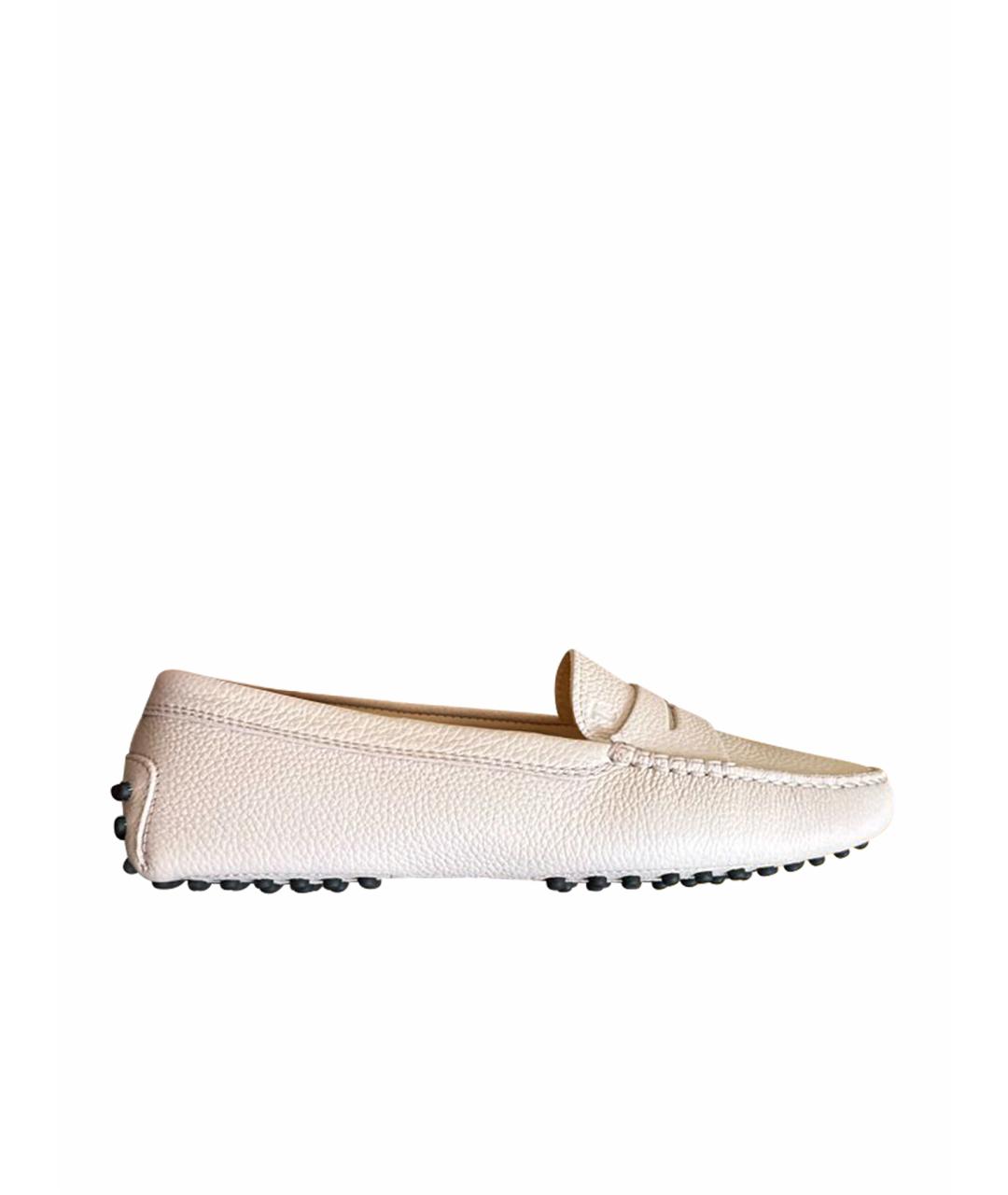 TOD'S Розовые кожаные мокасины, фото 1