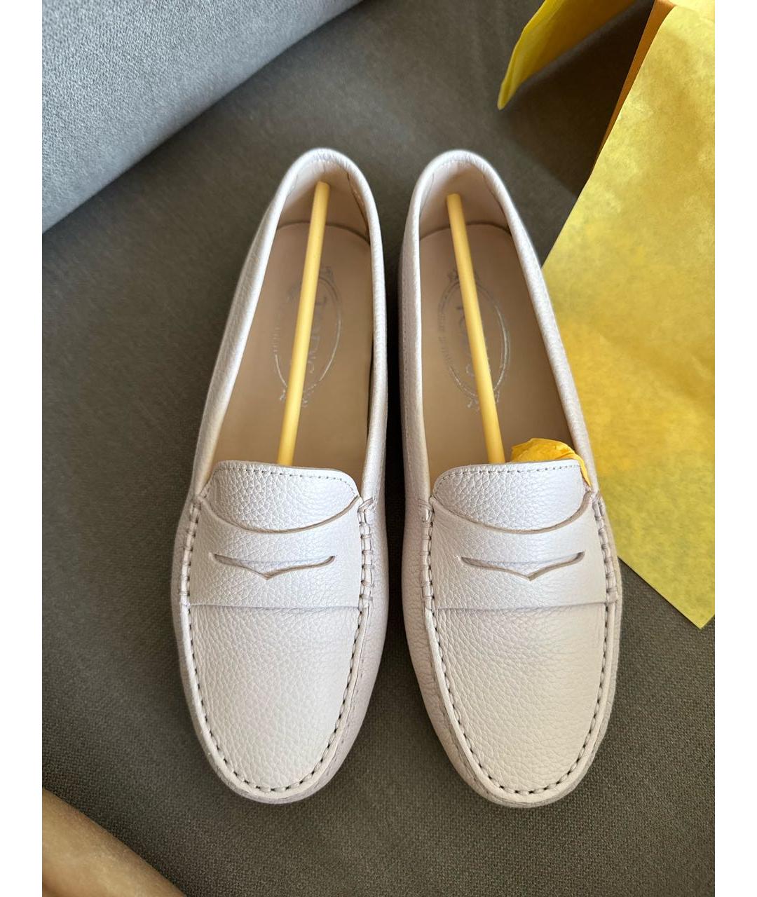 TOD'S Розовые кожаные мокасины, фото 2