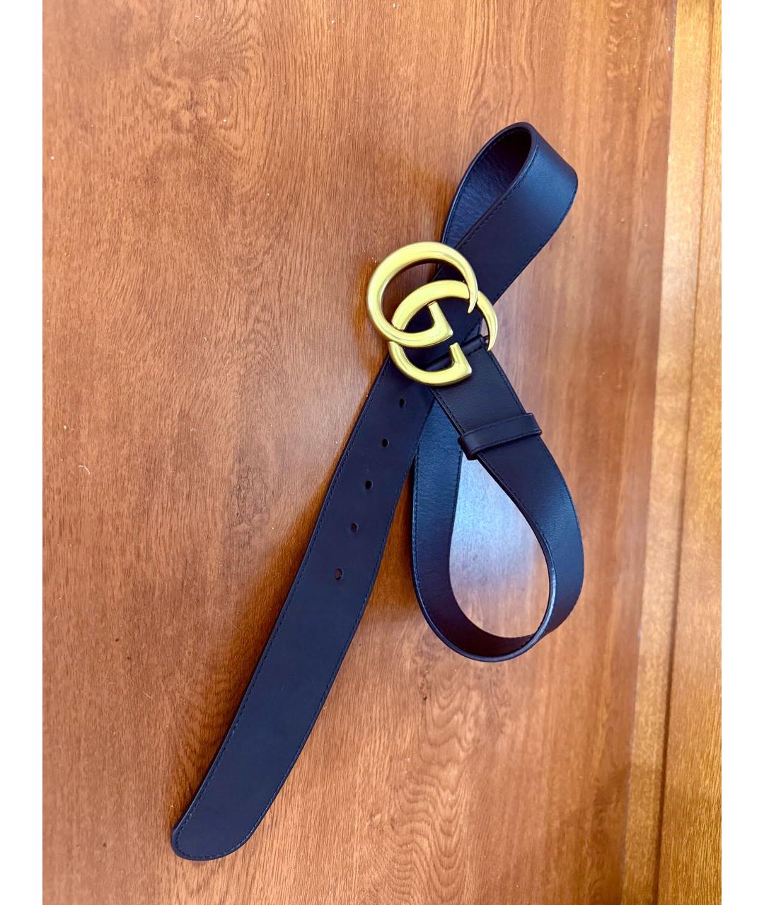 GUCCI Черный кожаный ремень, фото 5