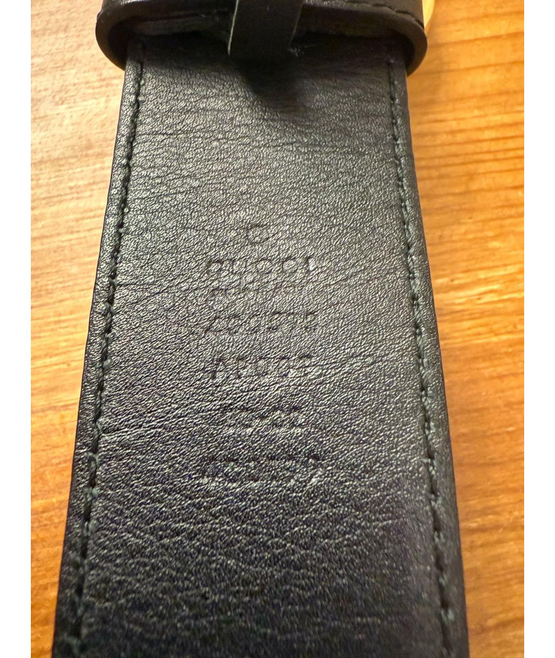 GUCCI Черный кожаный ремень, фото 4