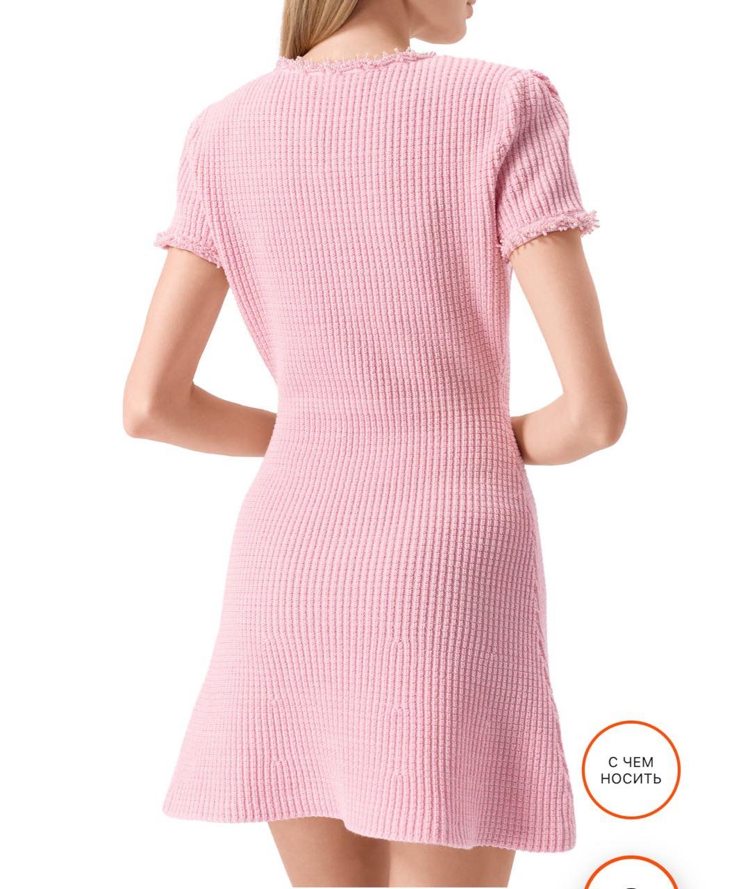 SELF-PORTRAIT Розовое полиэстеровое повседневное платье, фото 2