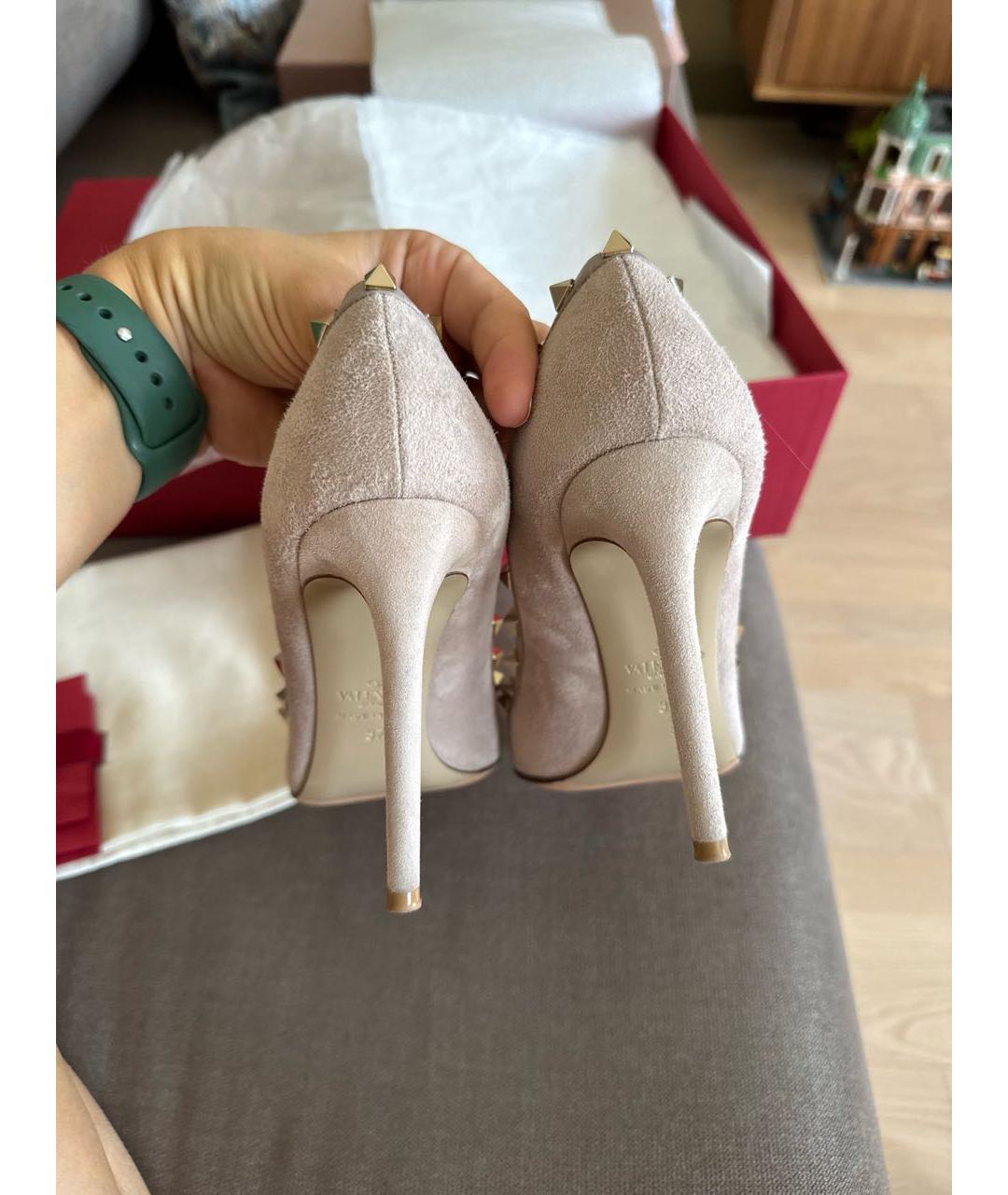 VALENTINO Розовые замшевые туфли, фото 4