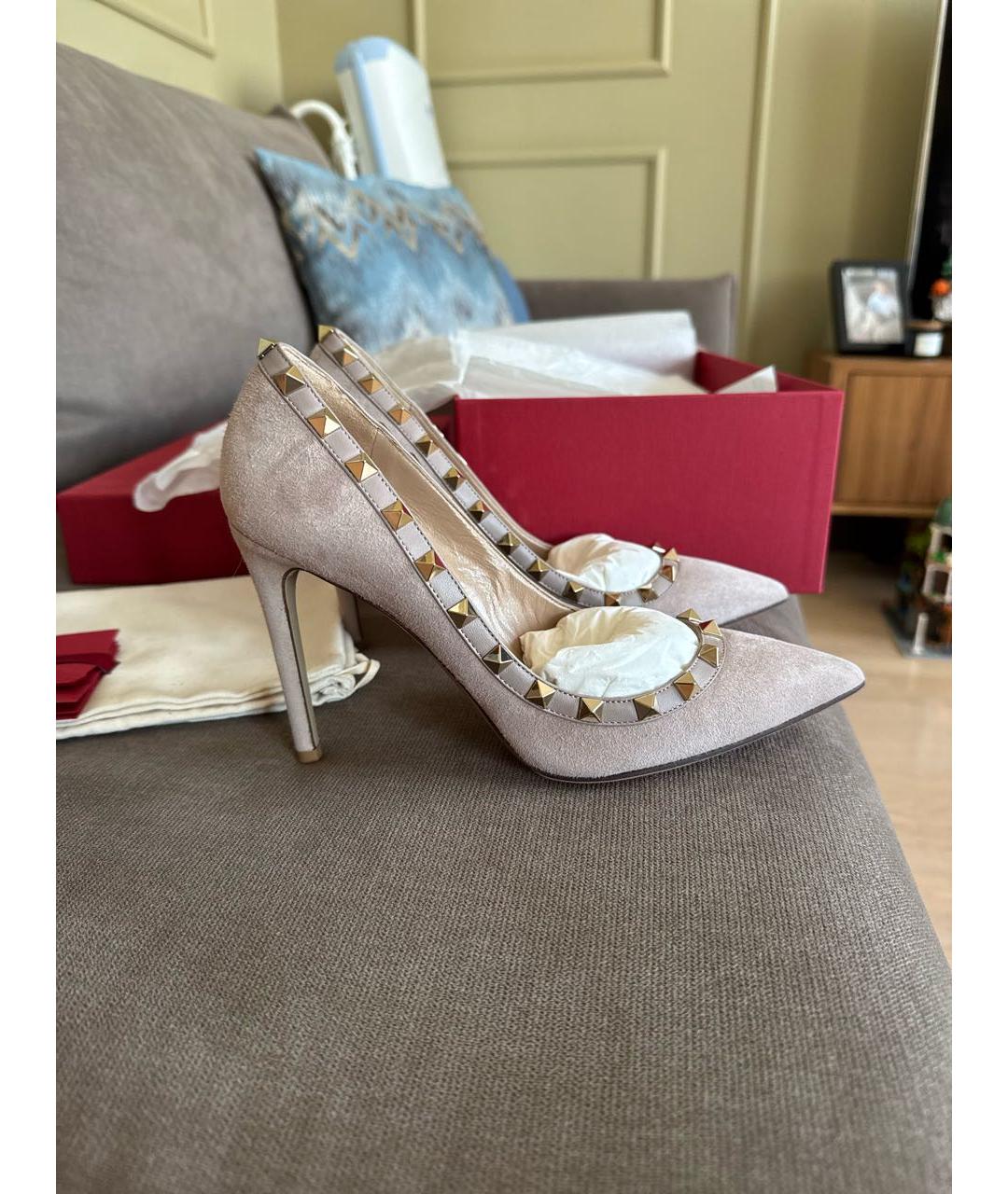 VALENTINO Розовые замшевые туфли, фото 6