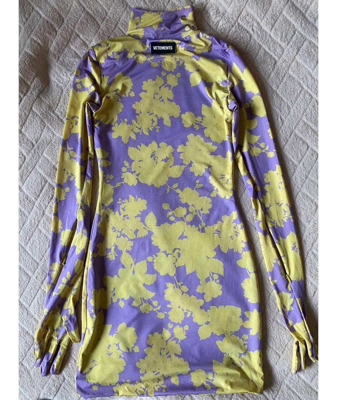 VETEMENTS Мульти полиамидовое коктейльное платье, фото 5