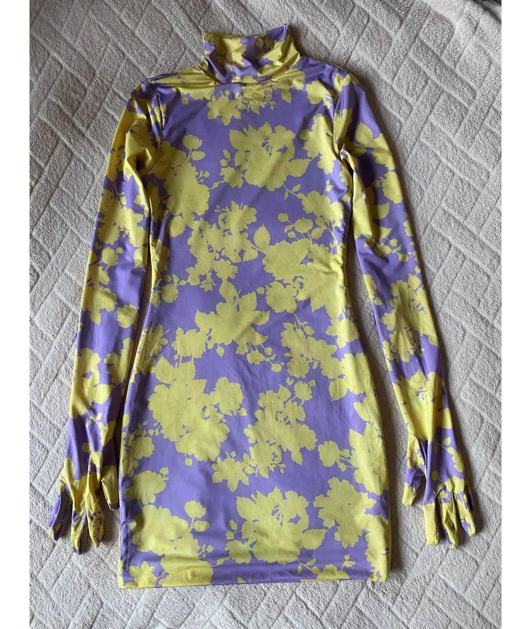 VETEMENTS Мульти полиамидовое коктейльное платье, фото 4