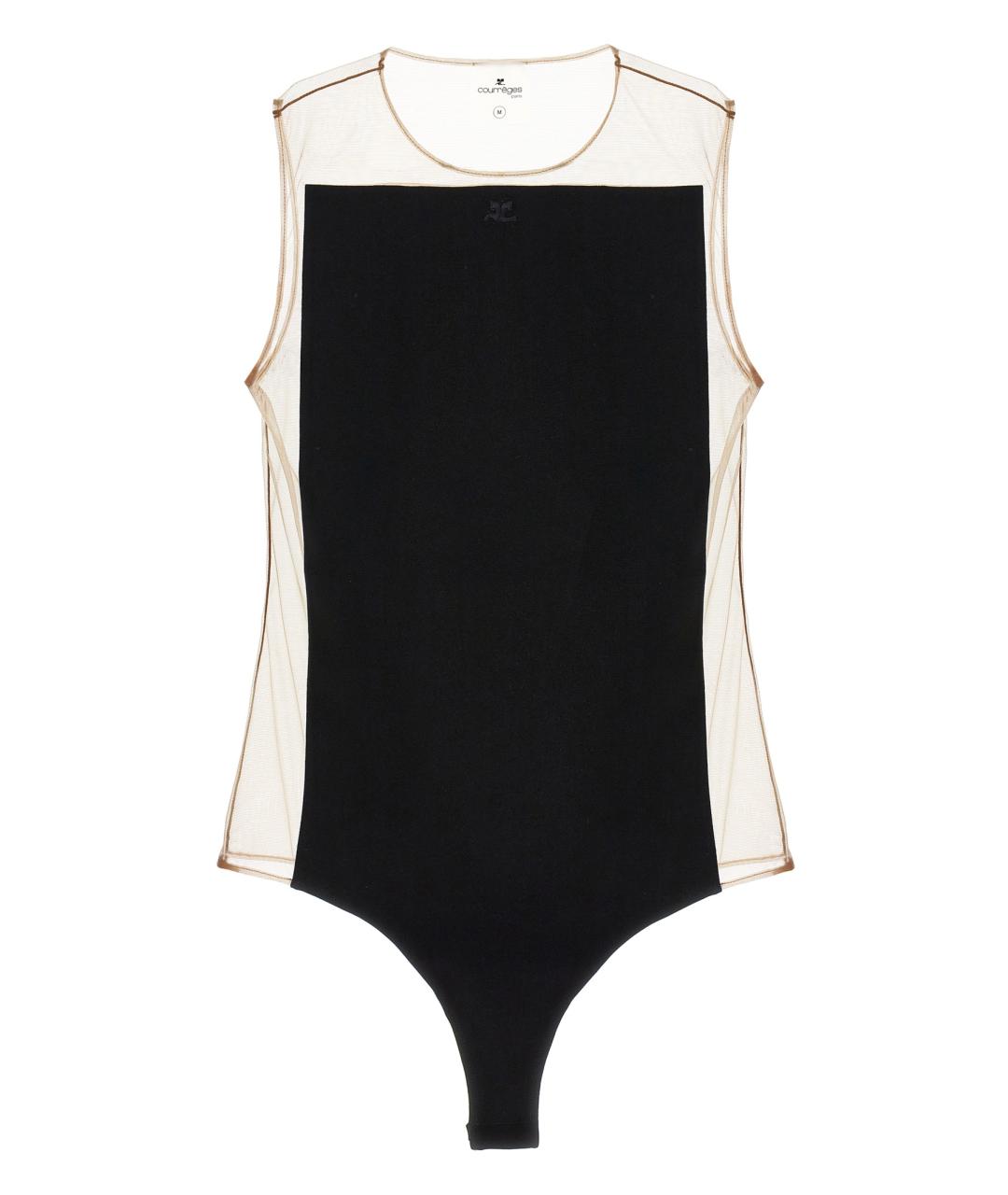 COURREGES Черное полиэстеровое боди, фото 1