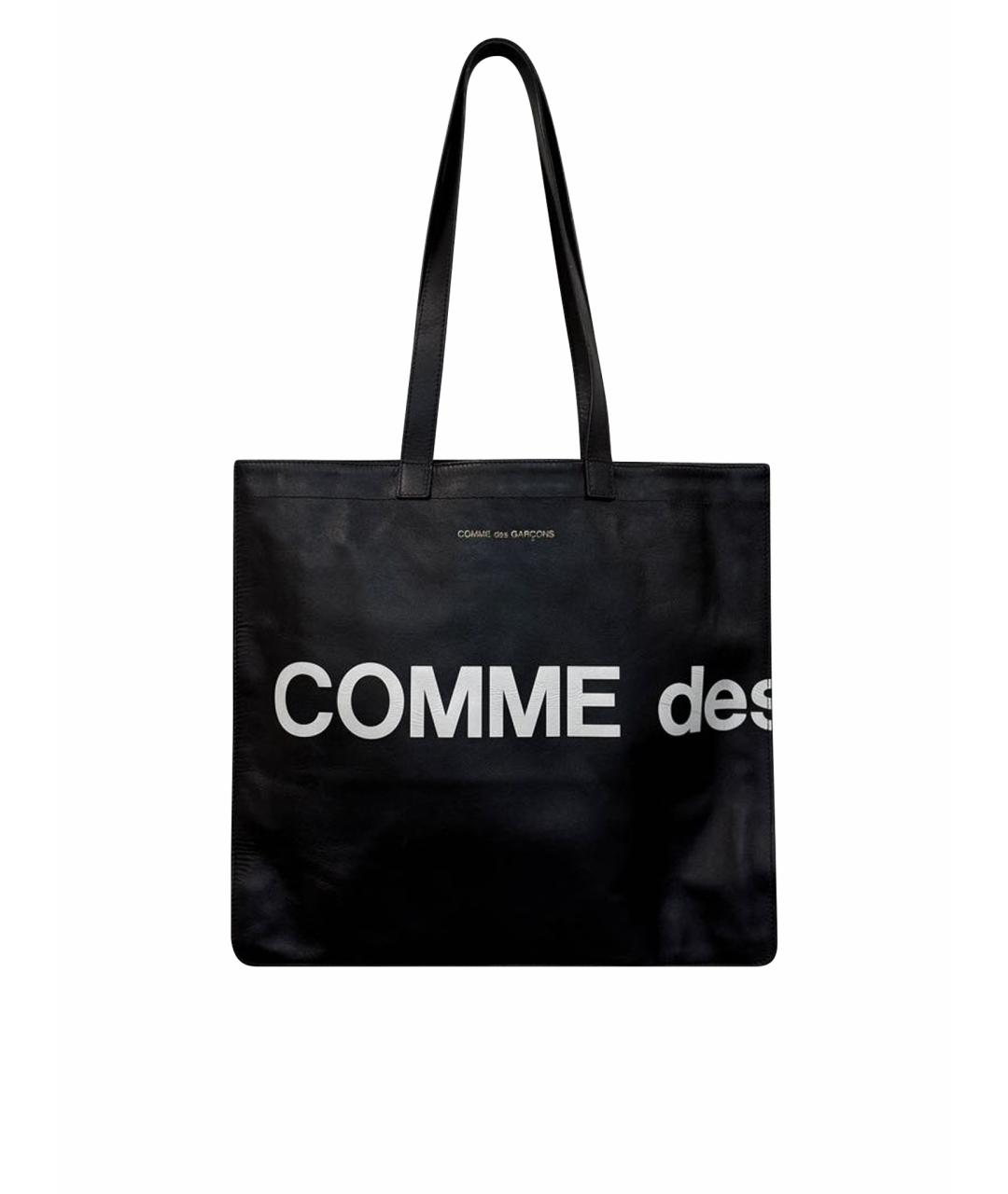 COMME DES GARÇONS Черная кожаная сумка тоут, фото 1