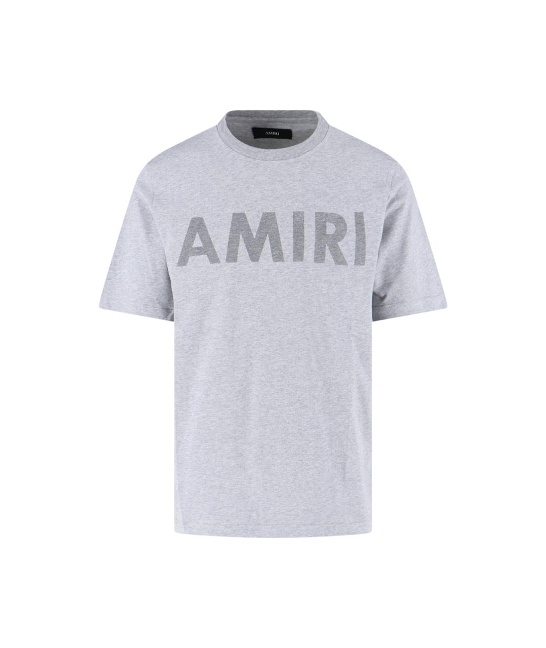 AMIRI Серая хлопковая футболка, фото 1