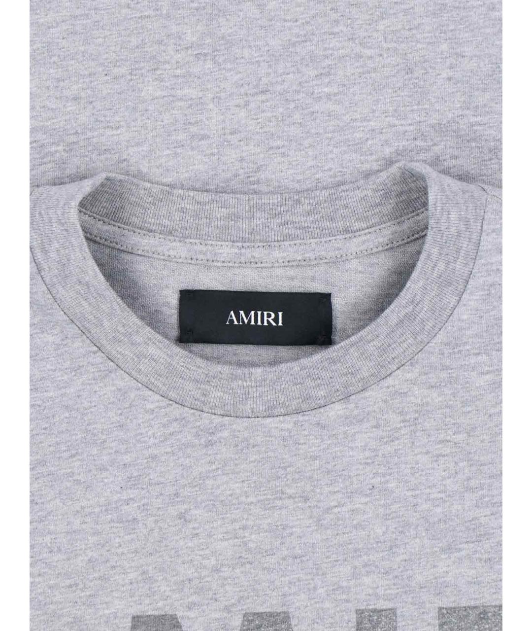 AMIRI Серая хлопковая футболка, фото 3
