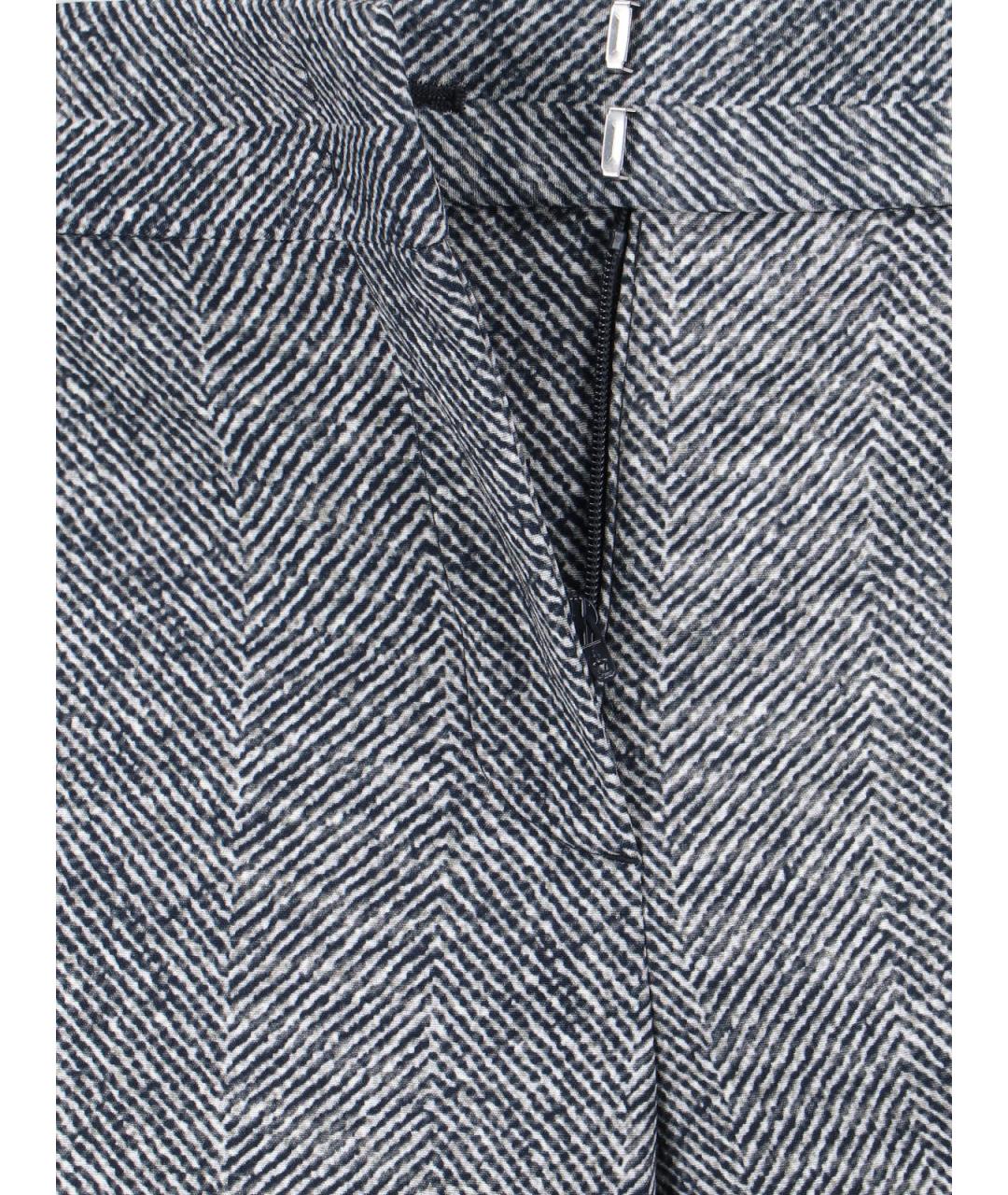 ERMANNO SCERVINO Серые вискозные прямые брюки, фото 5