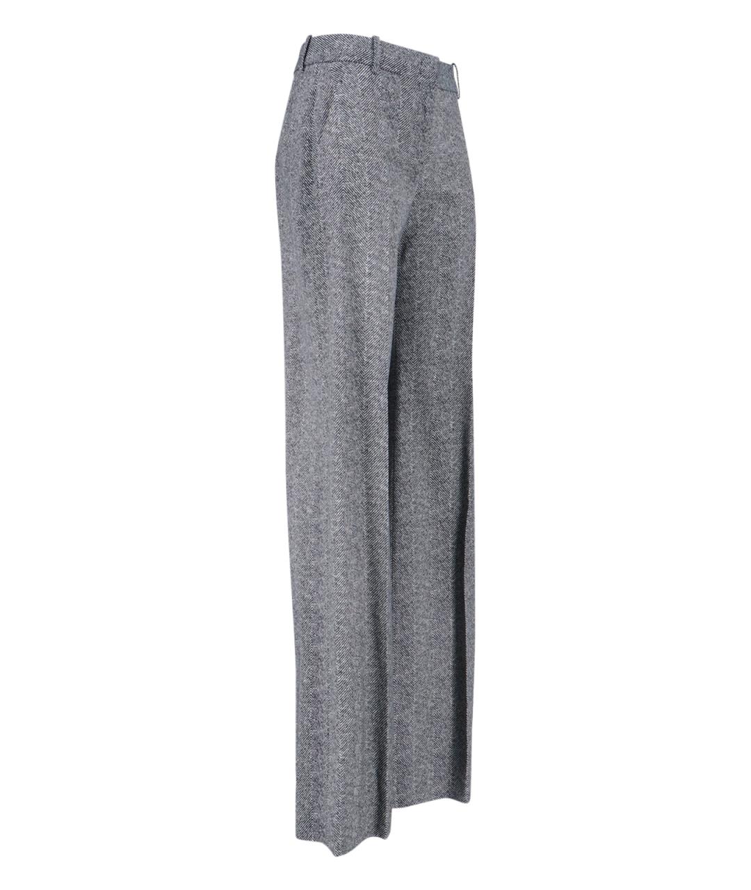 ERMANNO SCERVINO Серые вискозные прямые брюки, фото 3