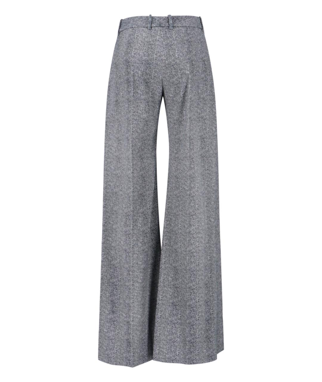 ERMANNO SCERVINO Серые вискозные прямые брюки, фото 2