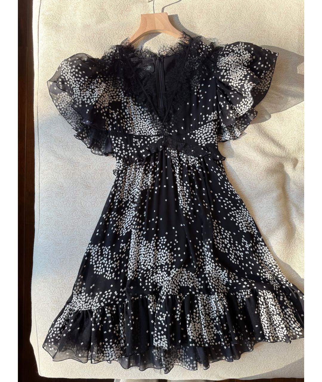GIAMBATTISTA VALLI Черное шелковое повседневное платье, фото 7