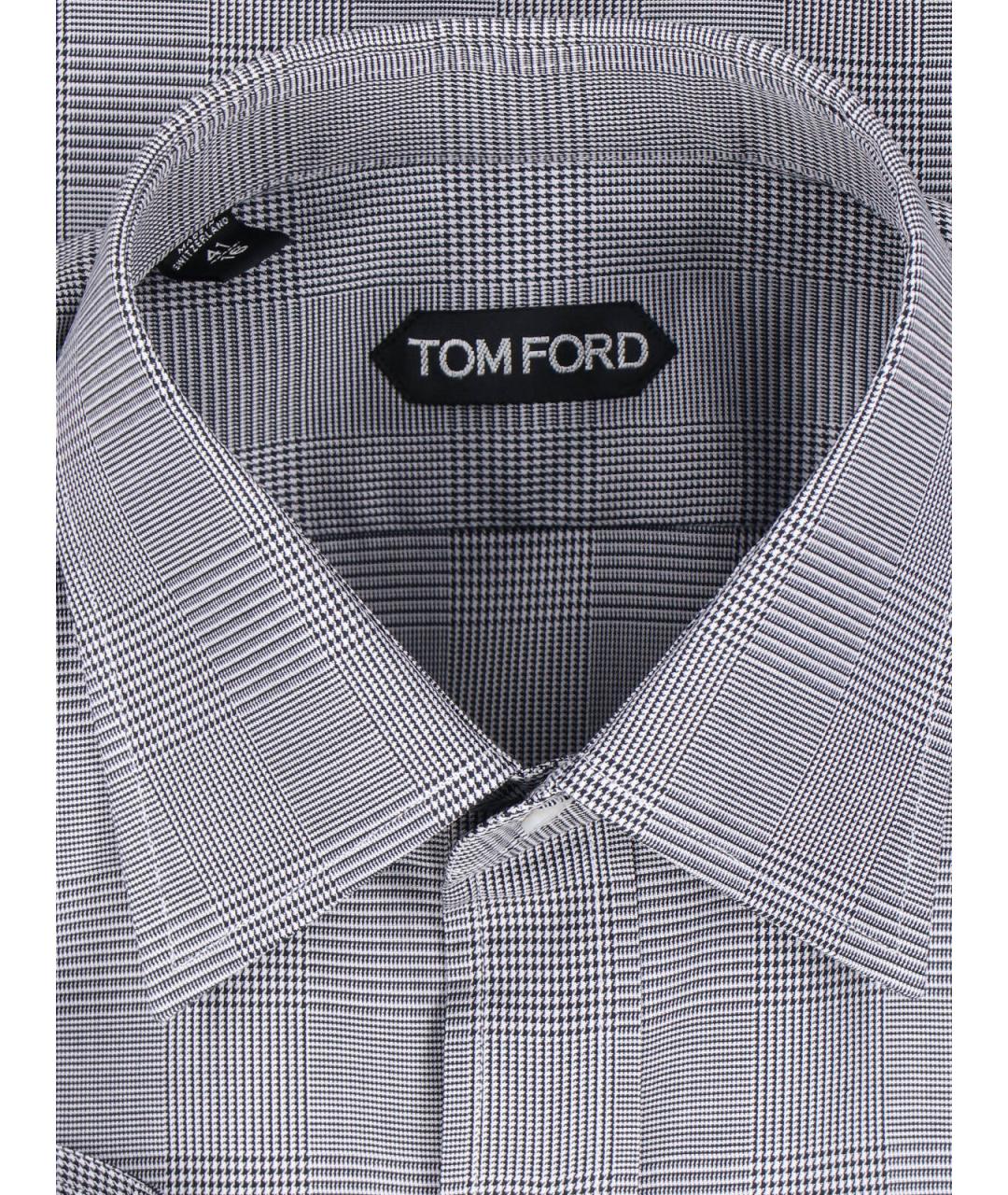 TOM FORD Серая хлопковая кэжуал рубашка, фото 4