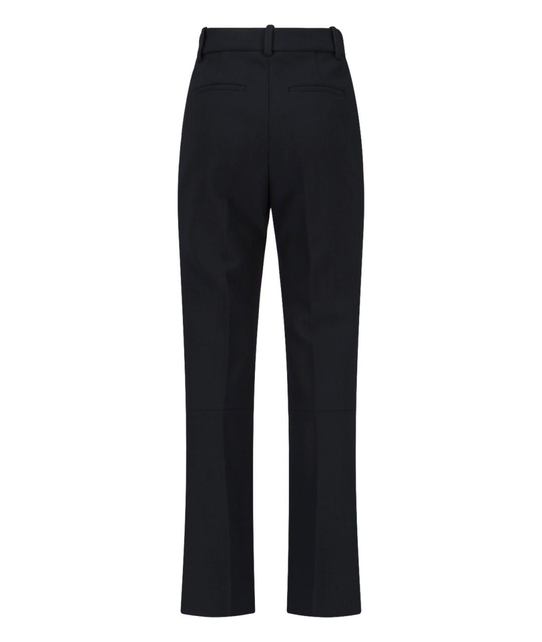 VICTORIA BECKHAM Черные шерстяные прямые брюки, фото 2