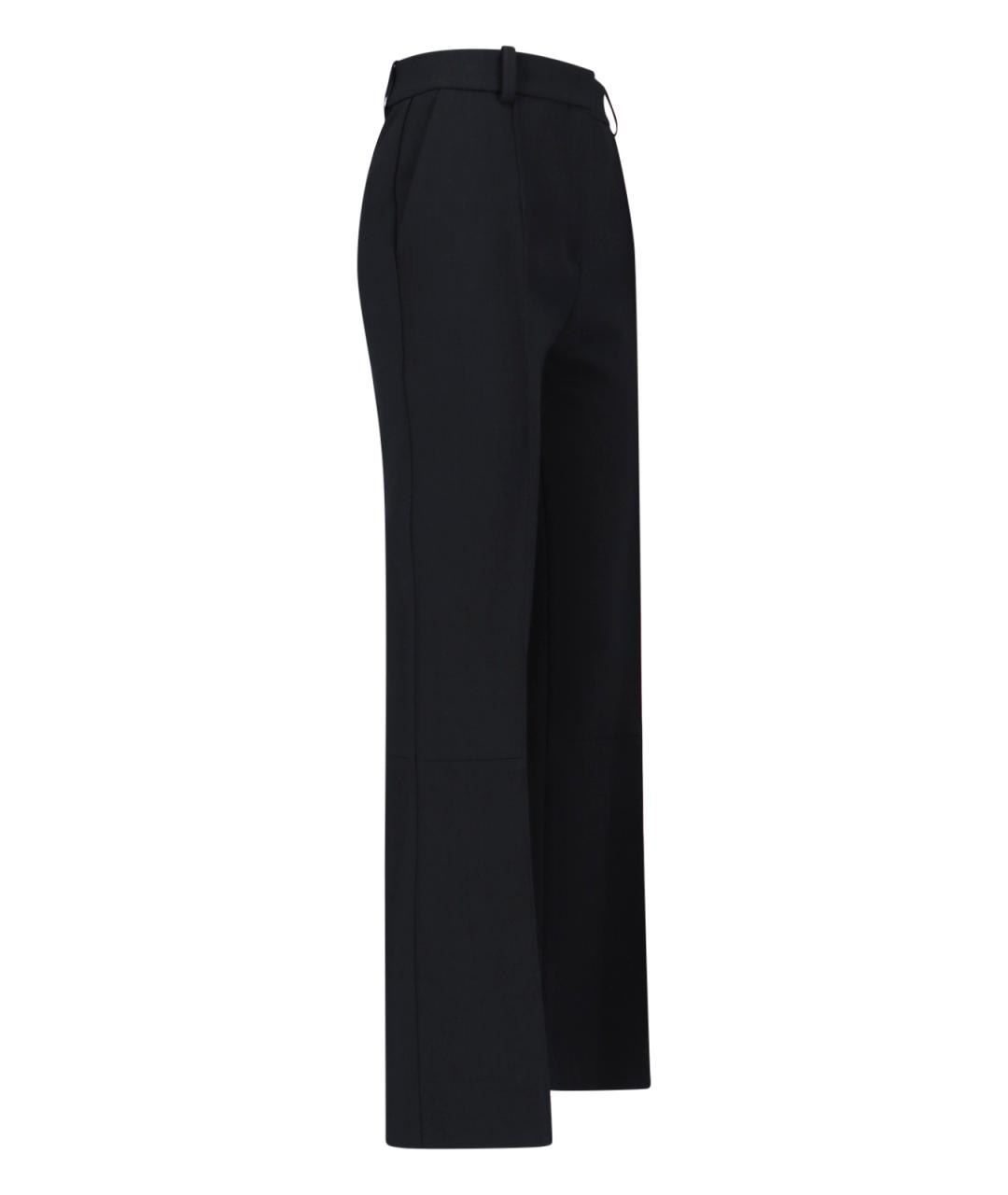 VICTORIA BECKHAM Черные шерстяные прямые брюки, фото 3