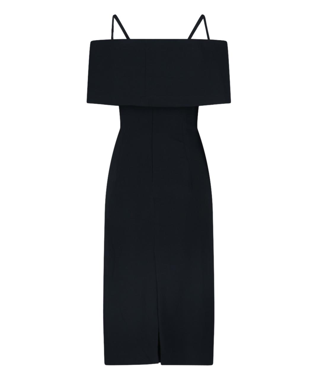 VICTORIA BECKHAM Черное ацетатное повседневное платье, фото 3