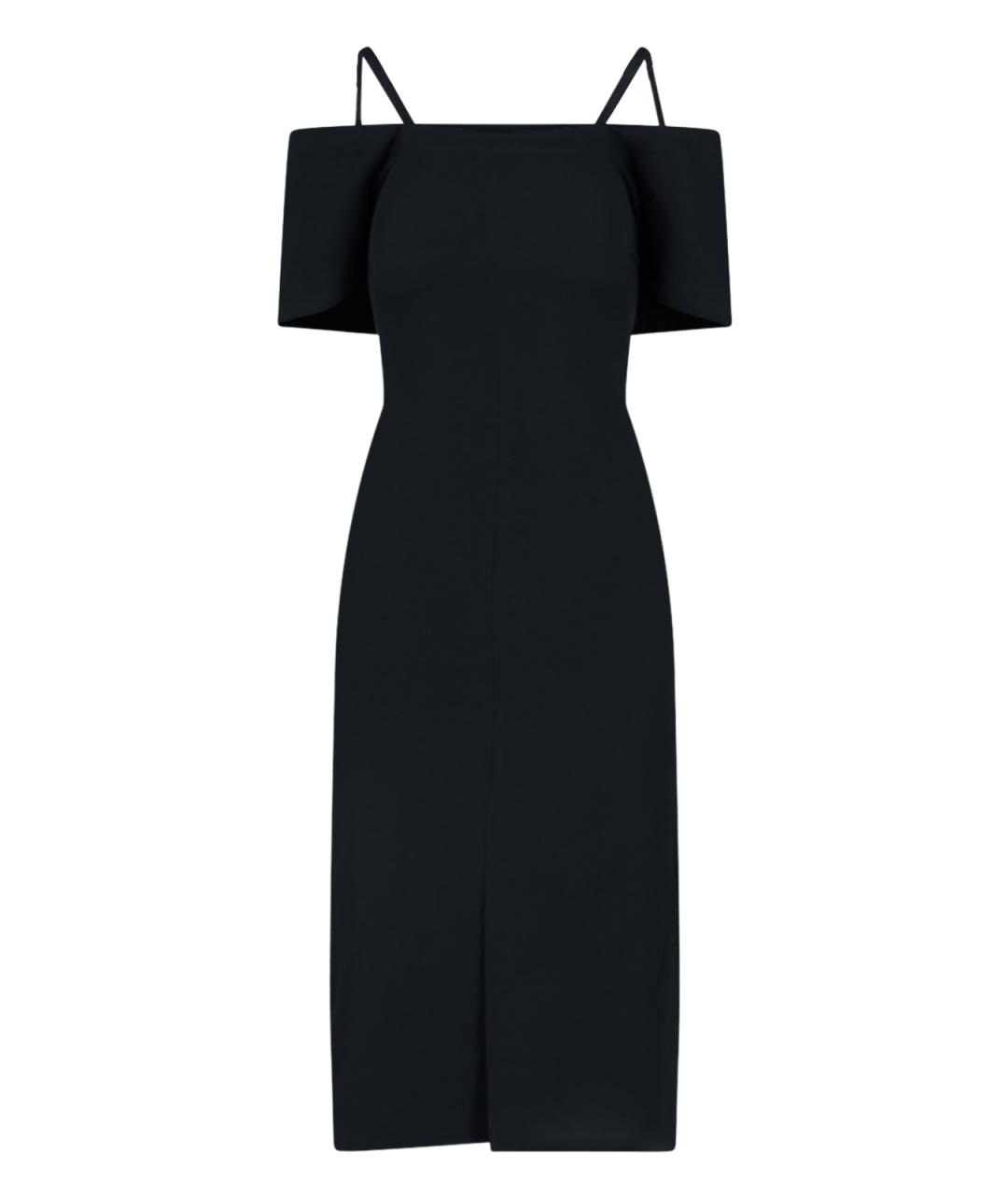 VICTORIA BECKHAM Черное ацетатное повседневное платье, фото 1
