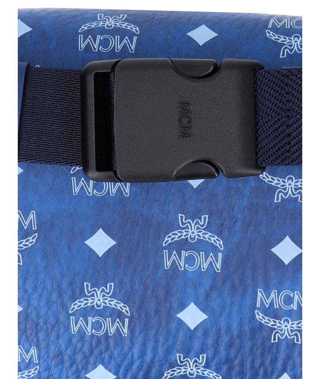 MCM Синяя поясная сумка, фото 4