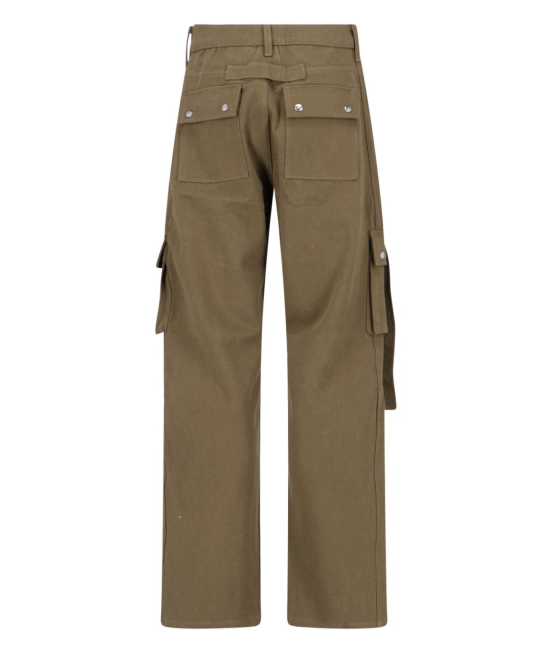 RHUDE Зеленые хлопковые повседневные брюки, фото 2